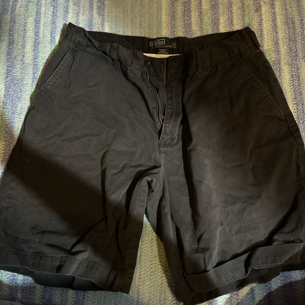 Ralph Lauren Men's Charcoal Flat Front Shorts